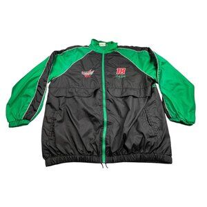 Vintage NASCAR Bobby Labonte Jacket Mens XL Winners Circle Windbreaker 18 Racing